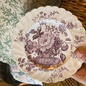 Beautiful Royal Staffordshire bread plate in purple.
